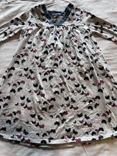 TEA Collection Dress Size 12 Cotton Butterflies Pink Blue Black Gray Spring