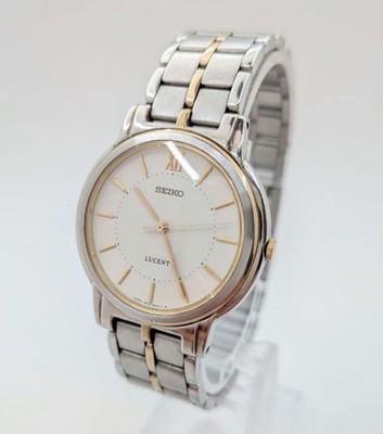 Seiko Lucent 5E21-6E90 Analog Quarz Uhr Silber Metallband getestet