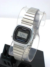 CASIO Lady digital Watch Silver tone metal band LA670W-1 LA670W SILVER LA670