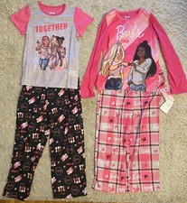 BARBIE 2 set sets of pajamas short long sleeve pants kids girls 10 NWT Mattel