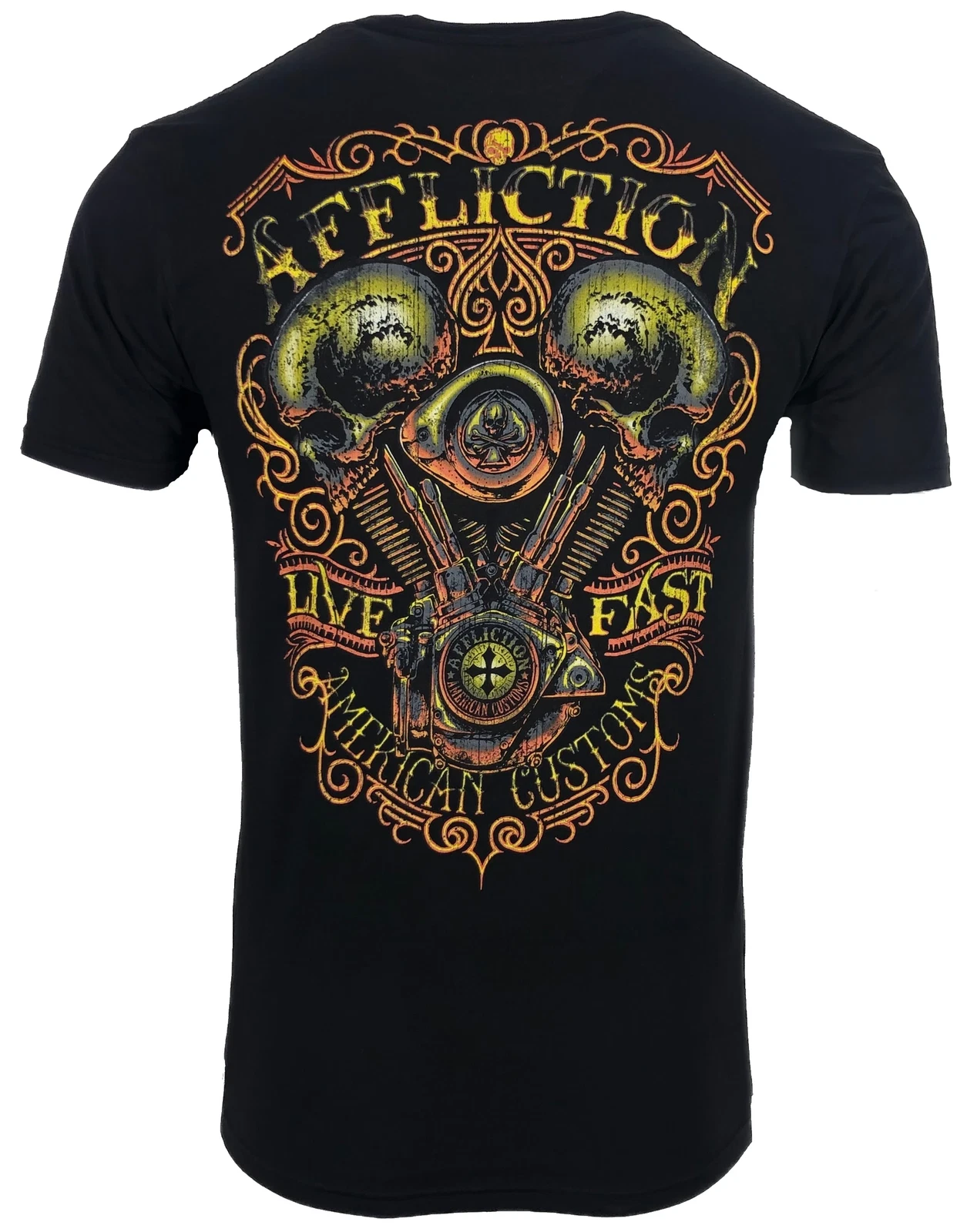 AFFLICTION THUNDER Men's T-shirt BLACK Biker MMA
Opens in a new window or tab