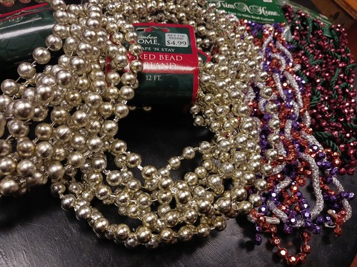 Vintage Lot Christmas Tree Bead Garland, 5 Strands 9-12 Ft NEW - Picture 6 of 8