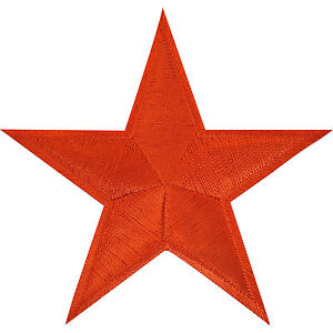 Orange Star Iron On Applique Sew On Badge Clothing Bag Crafts Embroidered Patch