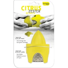 Talisman Designs 2-in-1 Compact Citrus Zester and Reamer