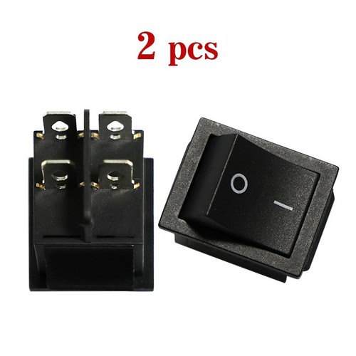 Rocker Switch on off switch Black 250V AC 16 AMP 125V 20A DPST 4 lug ...