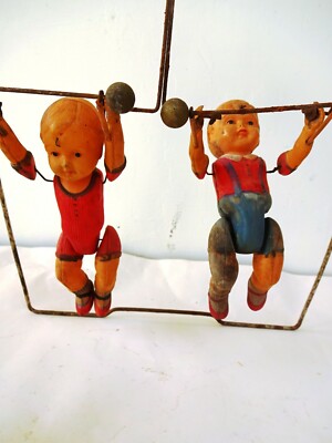 JOUET ANCIEN KANGOUROU MECANIQUE ARTICULÉ PUBLICITAIRE CADEAU BONUX CELLULOID eB
