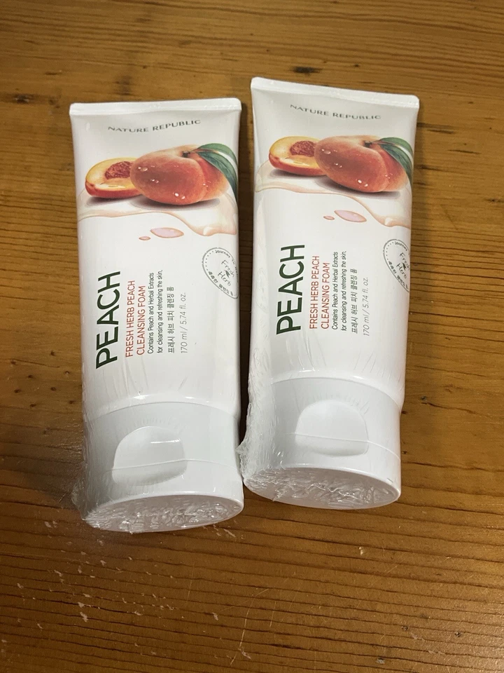Espuma limpiadora Nature Republic hierba fresca melocotón K-Beauty ONE 170 ml / 5,74 fl. oz. Foto 3 de 4