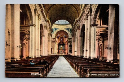 St. James Cathedral Interior Montreal Canada Postcard
