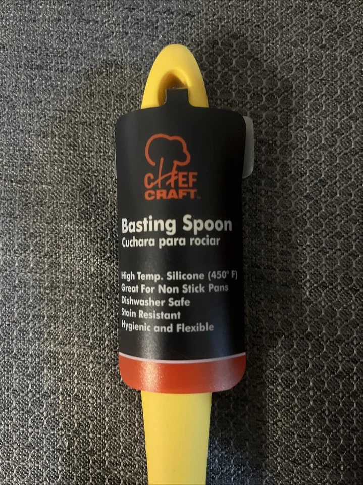 Spoon by Chef Craft Premium Silicone Basting Spoon, 11", Yellow - Image 2 of 2