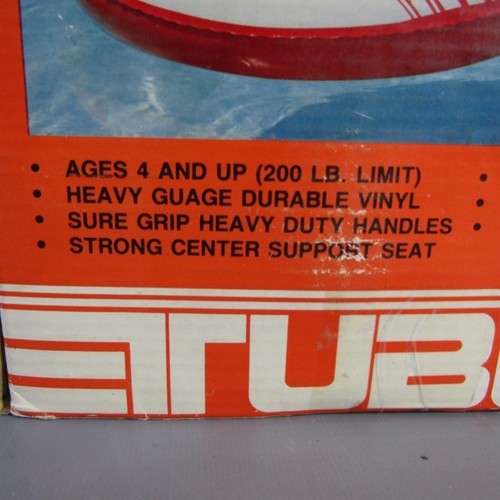 Vintage Turbo Tube F090 Blazon Flexible Flyer Inflatable Inner Racing Orange - Picture 3 of 6