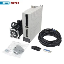 US SHIP】Servo Motor Kit 400W 220V Servo Motor without Brake+Driver Controller