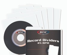 New 12 ct BCW 45 RPM Record Dividers-White