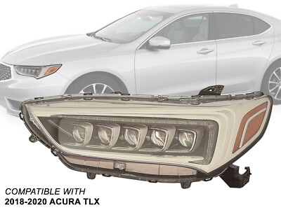 For ALL LED Headlamp 2018 2019 2020 Acura TLX Driver Left Side