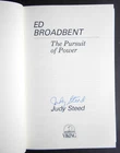 *SIGNED* by author Judy Steed ED BROADBENT Leader Canada's NEW DEMOCRATIC PARTY