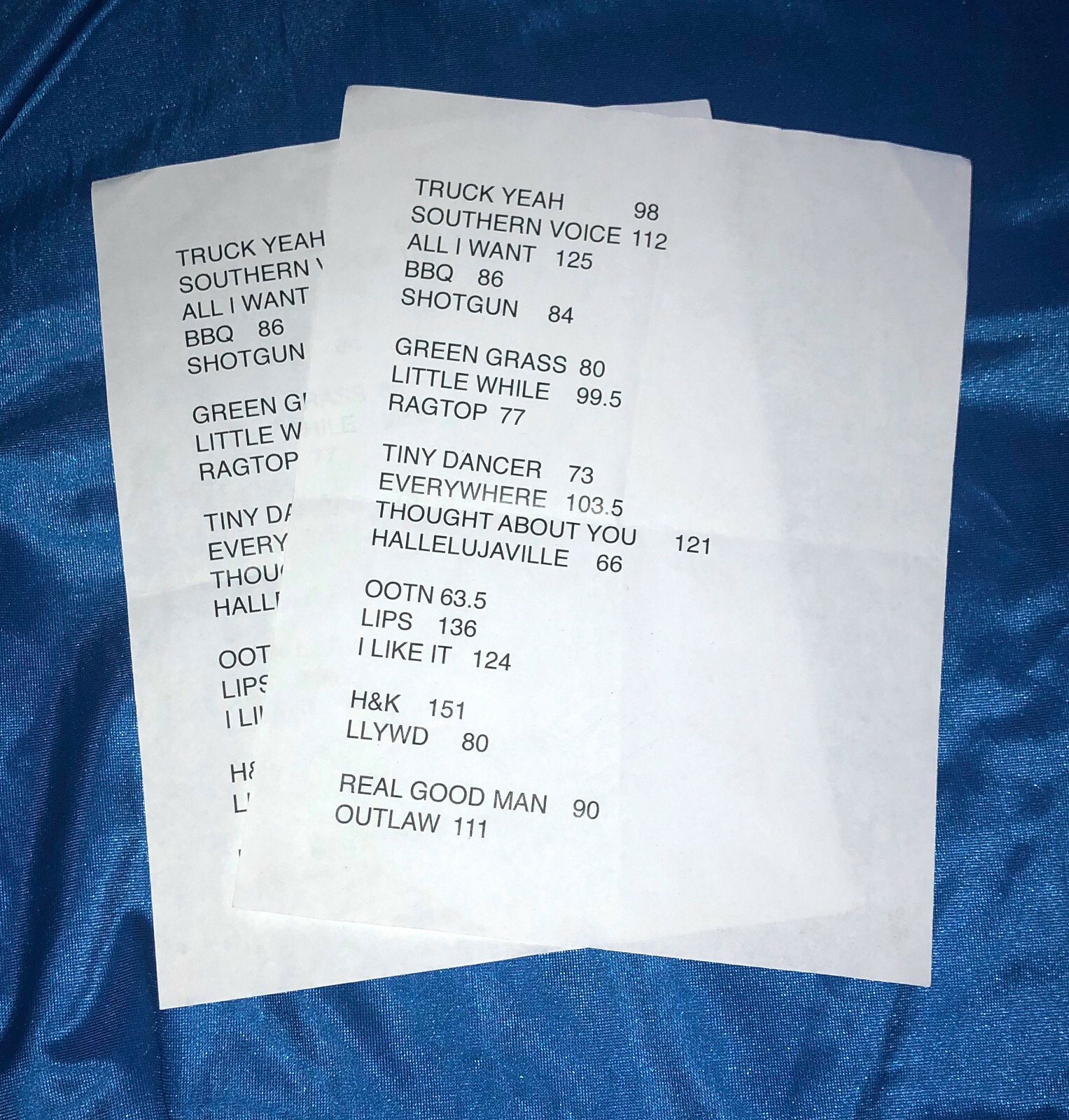 Tim McGraw June 29, 2019 Atlantic City NJ Show Used Setlists eBay