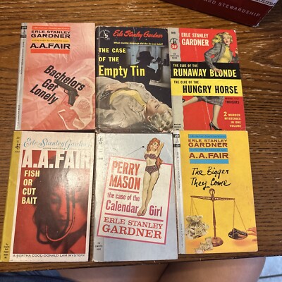 6 PC Erle Stanley Gardner Vintage Book Bundle 