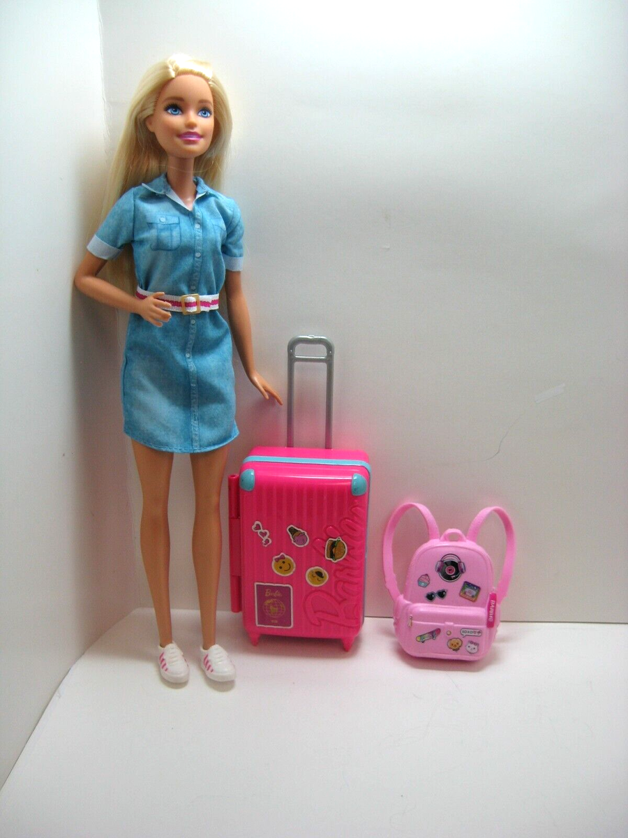 Barbie Travel doll with suitcase FWV25