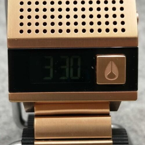 Nixon Dork Too Men Quartz Bronze Steel Watch Digital in box Japan - Rank B - Picture 2 of 15