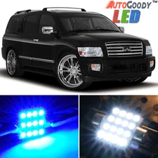 17 x Premium Blue LED Lights Interior Package Kit for 04-10 Infiniti QX56 + Tool
