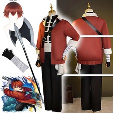 Frieren Beyond Journey's End Stark Cosplay Uniform Halloween Costume Axe Wig