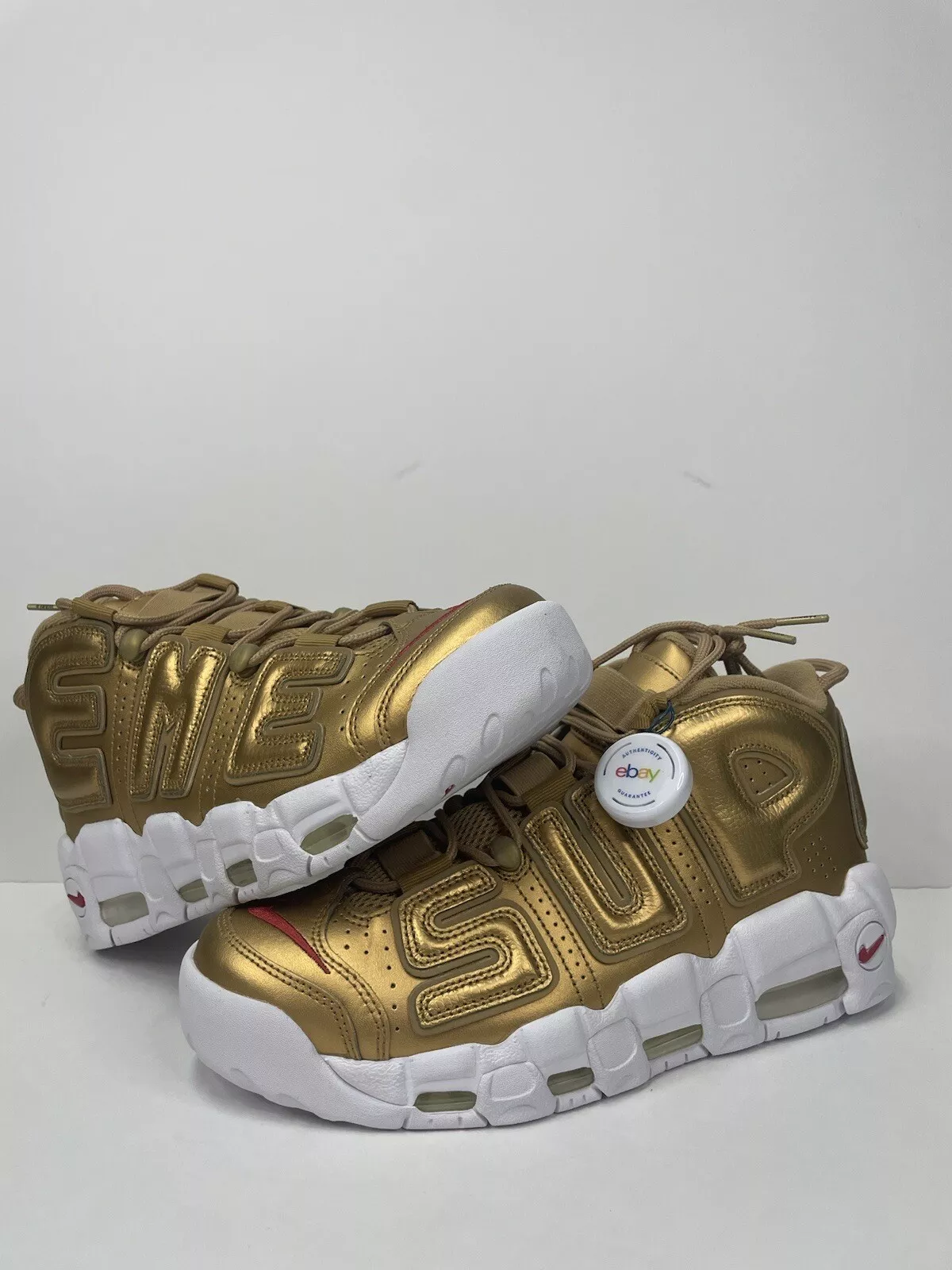 NEUF Supreme Air More Uptempo or métallique taille 8,5 902290 700