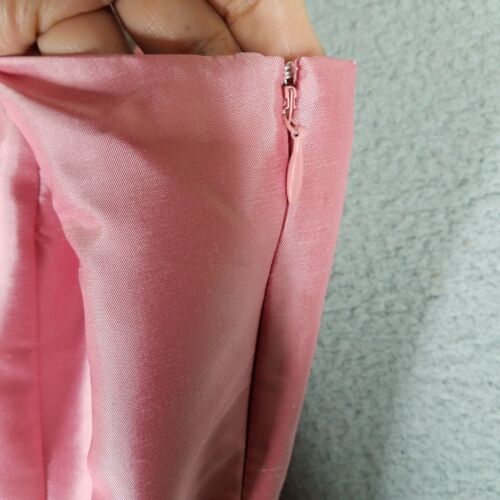 Ann Taylor Bridesmaid Dress Women's 6 Pink Silk Midi Front Tie Fit Flare Wedding - Picture 8 of 24