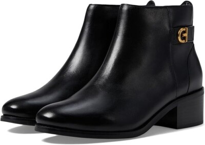 Cole Haan Women's Holis Buckle Ankle Boot Black Leather