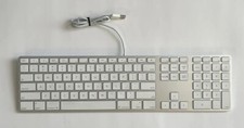 Genuine Apple Keyboard Wired A1243 White Slim Keyboard W/ Numeric Keypad