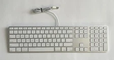 Genuine Apple Keyboard Wired A1243 White Slim Keyboard W/ Numeric Keypad