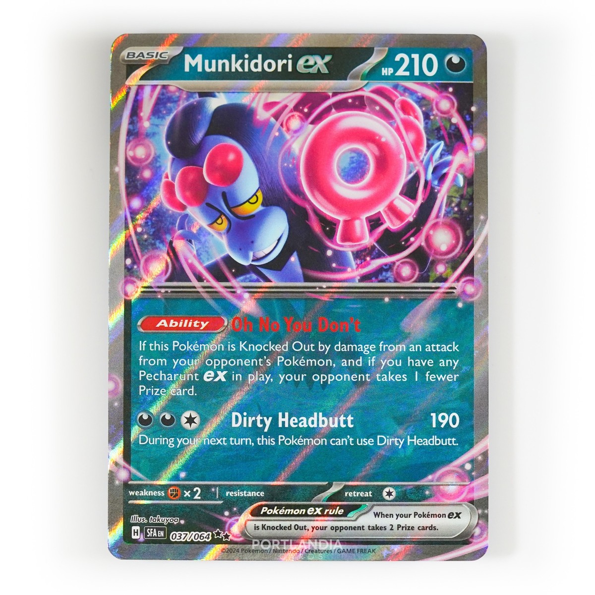 037 064 pokemon card Munkidori ex Shrouded Fable 037/064, NM Pokemon Card main image 1