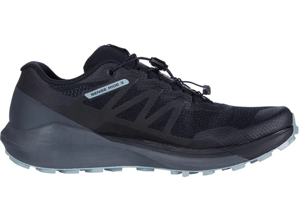 Mens Salomon Sense Ride 3 GTX Trail Running Shoes Black 409751 US 12