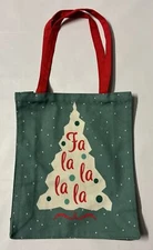 Small Cloth Cristmas Reusable Shopping Bag, 13" x 11" x 3.5"