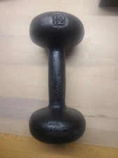 Vintage 12lb bun dumbbell