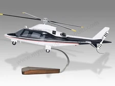 AgustaWestland Agusta AW 109E Power Elite Desk Wood Helicopter Model Large 1/32