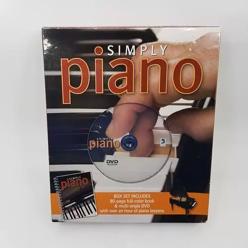 Hinkler Simply Piano DVD Box Set w 80 Page Piano Lessons Spiral
