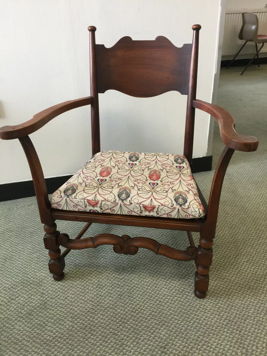 Antique oak nursing chair eBay