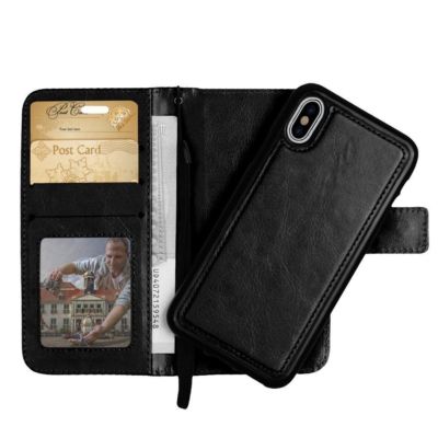iPhone X Leather Wallet Case Black by Beachhead
