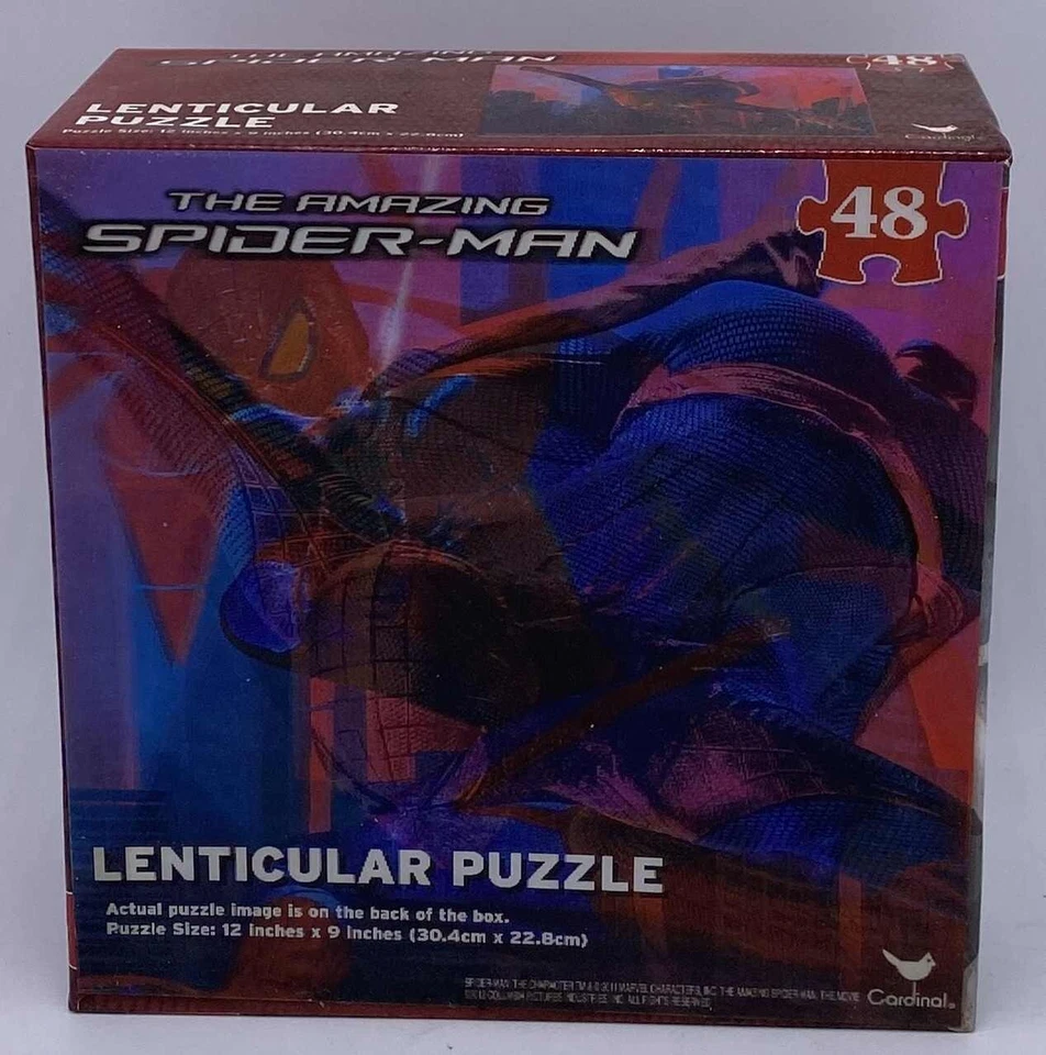 Rompecabezas Spider-Man NUEVO Rompecabezas Lenticular 48 piezas 12" X 9" Marvel Priority Mail Shp Foto 3 de 4