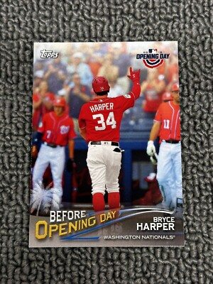 2018 Topps Opening Day ~ Bryce Harper ~ Before Opening Day ~ BOD-BH ~ Nationals