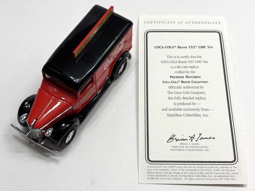 *NEW / NEVER DISPLAYED* - Matchbox Collectible - COCA COLA 1937 GMC VAN - W/ COA - Picture 6 of 8