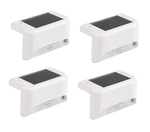 Solar Powered Outdoor Step Lights for Stairs Pathway Fence Post Railing