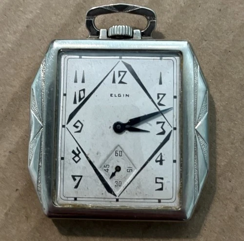 Antique Elgin Pocket Watch 17 Jewels Fahys 14k Gold Filled Case