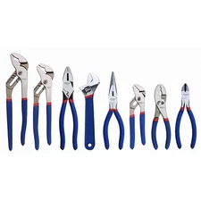 WESTWARD 793LA6 Plier and Wrench Set,Dipped,8 Pcs 793LA6