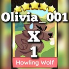 1 x Howling Wolf ⭐⭐⭐⭐⭐ Set 24 :- Mono_Poly_Go Golden Blitz Sticker :- Fast
