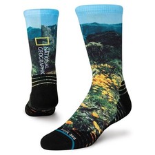 Stance Adult Black Crew Polyester National Geographic Poppy Trails Socks L 9-13 Stance Adult Black Crew Polyester National Geographic Poppy Trails Socks L 9-13