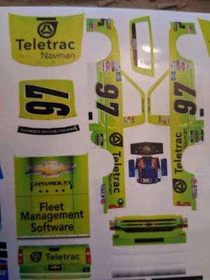 2020 Jesse Little #97 Teletrac 1/64 Peel And Stick Decal Set