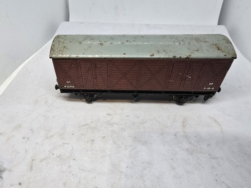 HORNBY DUBLO OO SCALE 3 RAIL 10T BR BROWN FRUIT VAN WAGON W28798 - Picture 2 of 3