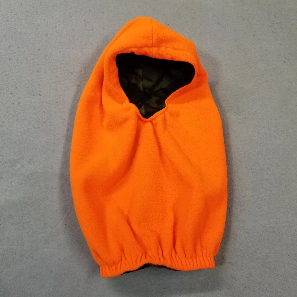 Hunting Facemask Balaclava One Size Tree Camo Camouflage Blaze Orange Fleece - Image 4 of 4