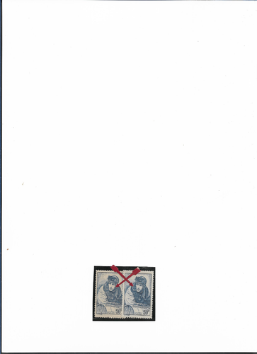 Timbre de france de 1940 neuf** variete n°461 nuance de couleur plus pale