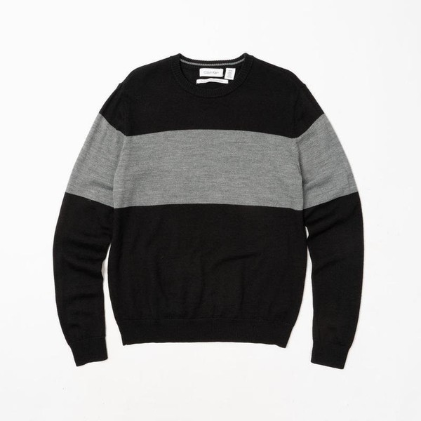 Men Calvin Klein Sweater Grey Acrylic 36 / S / 44